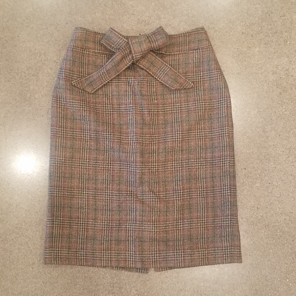 J. Crew 100% Wool No. 2 Pencil Skirt w/bow